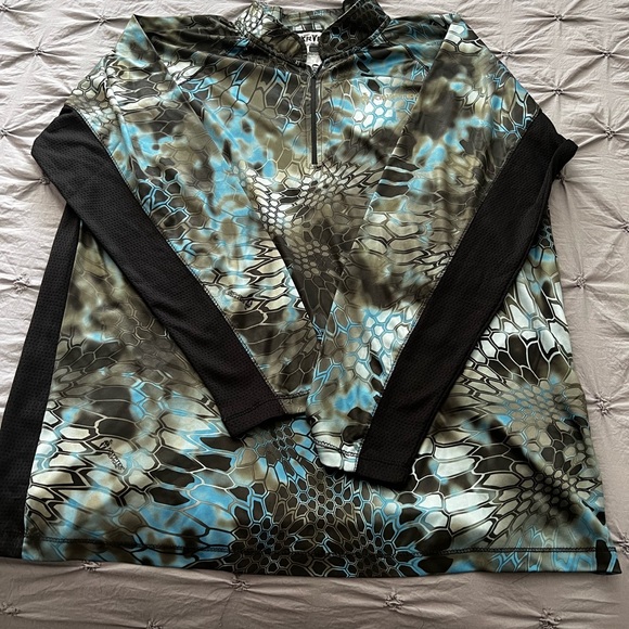 Kryptek Fishing Shirt and matching Neck Gaiter - Picture 1 of 5